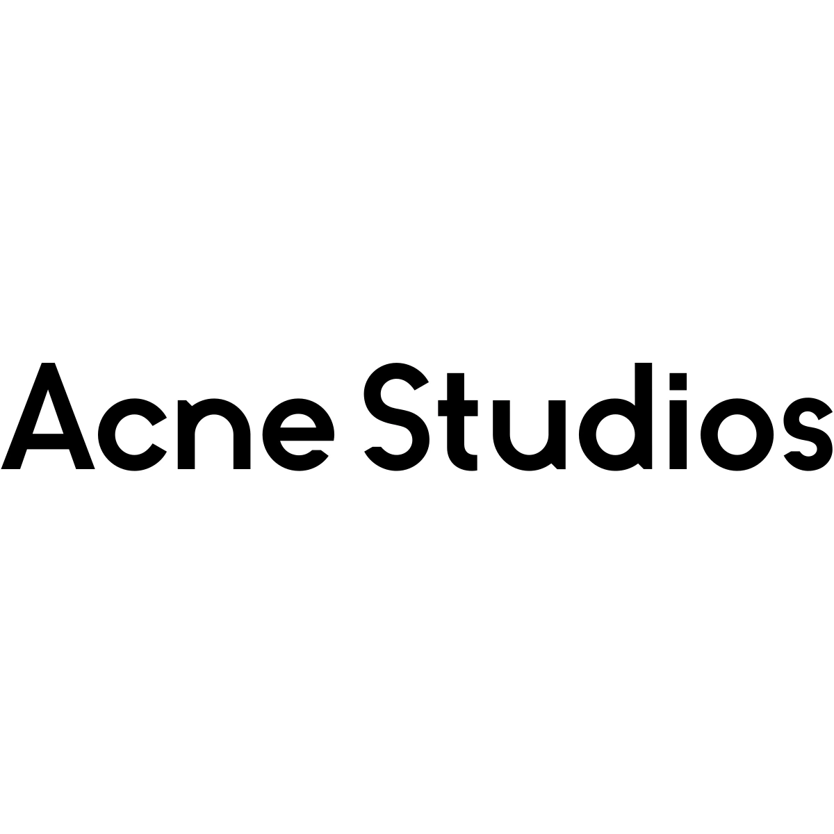Official Acne Studios black wordmark on an opaque white background