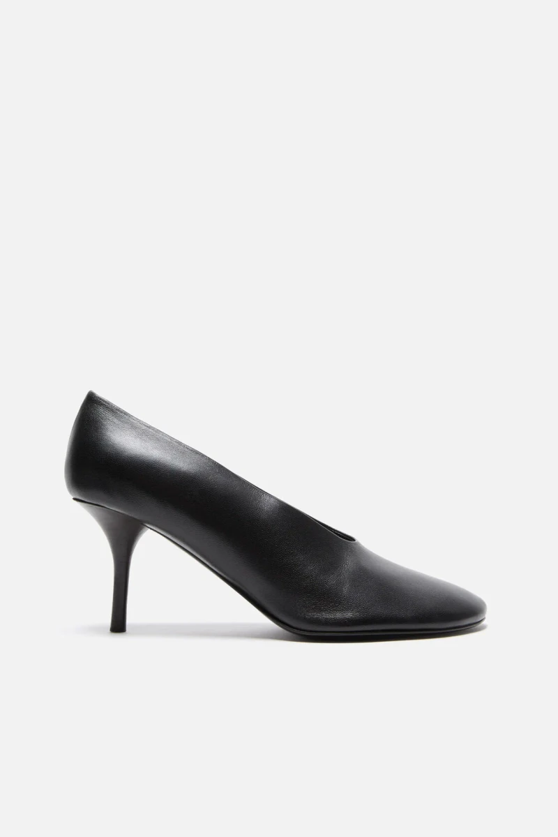 Black Acne Studios leather pump in the official studio photograph