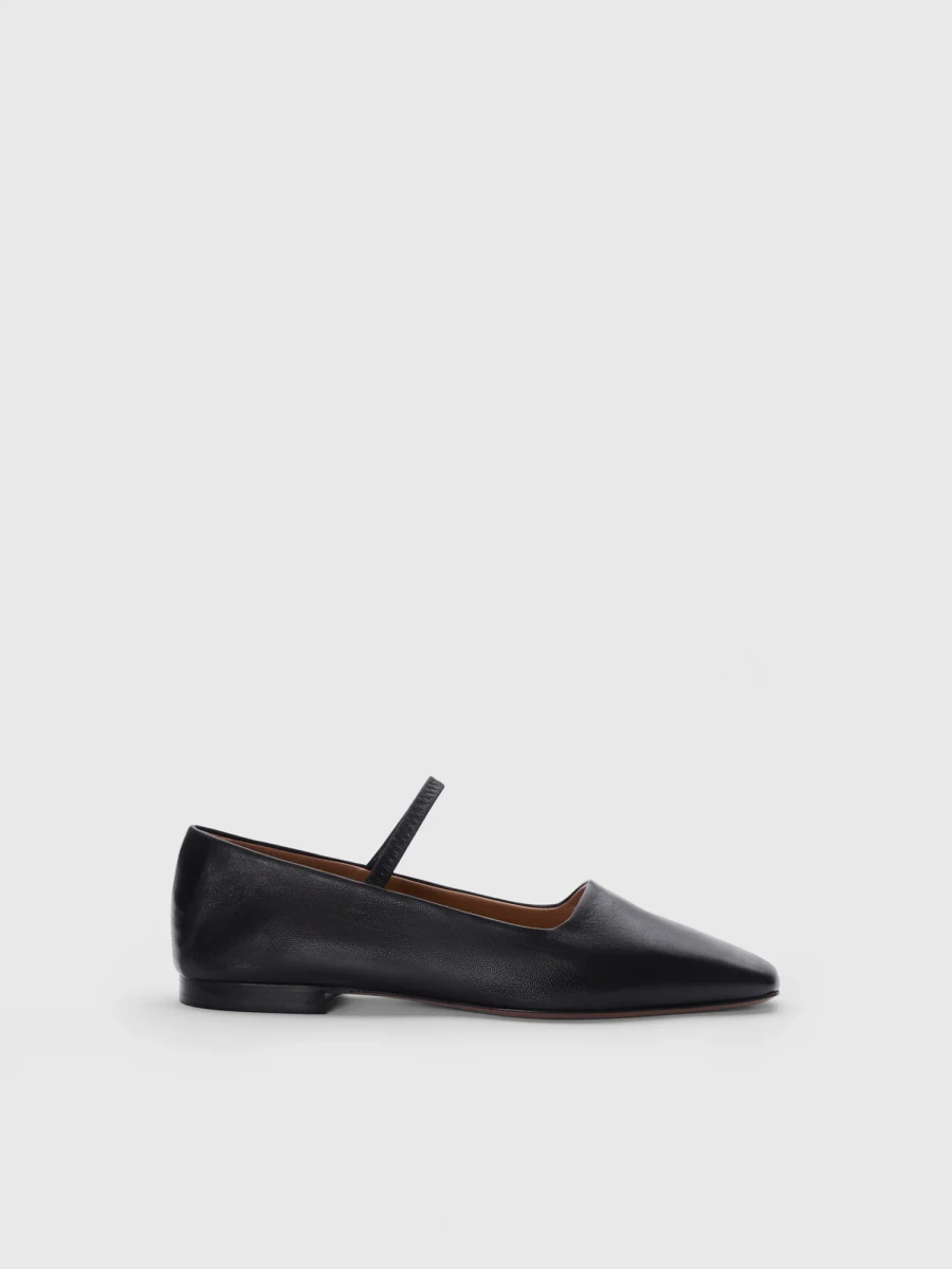 Black ATP Atelier Petina nappa Mary Jane flat in the official studio photograph