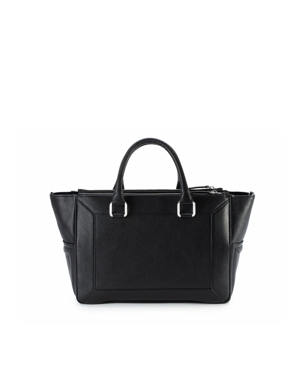 Black Badura Ladylike Medium leather handbag with twin handles