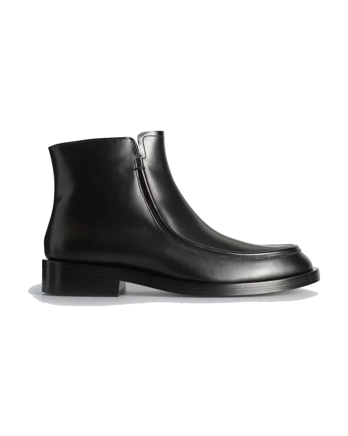 COS Leather Apron Boots product photo on a white background