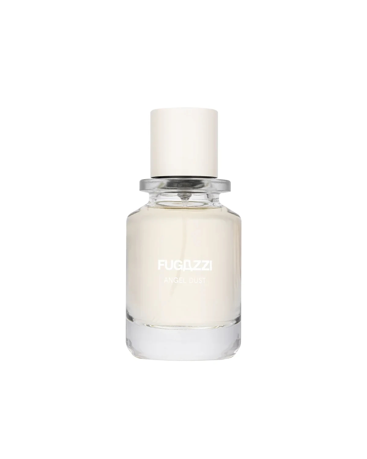 Pale FUGAZZI Angel Dust perfume bottle with white cap