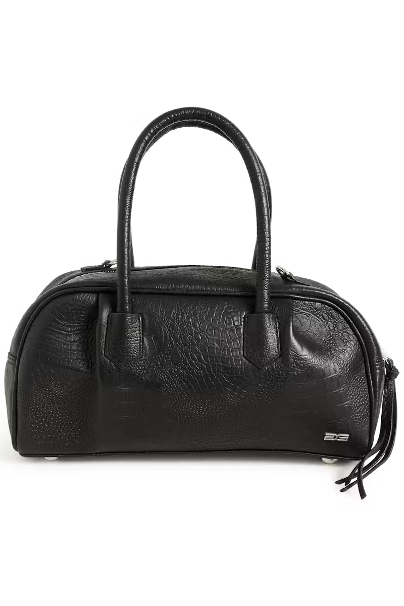 Black Gestuz GZbolinna leather bag on its original white studio background