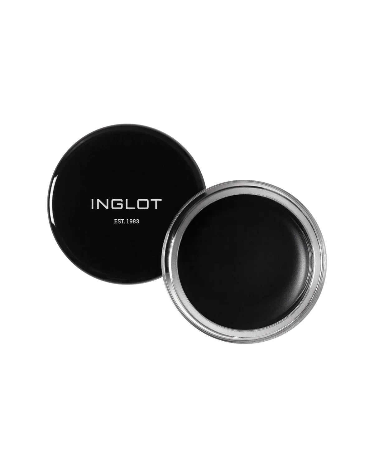 INGLOT AMC black gel eyeliner 77 in an open pot