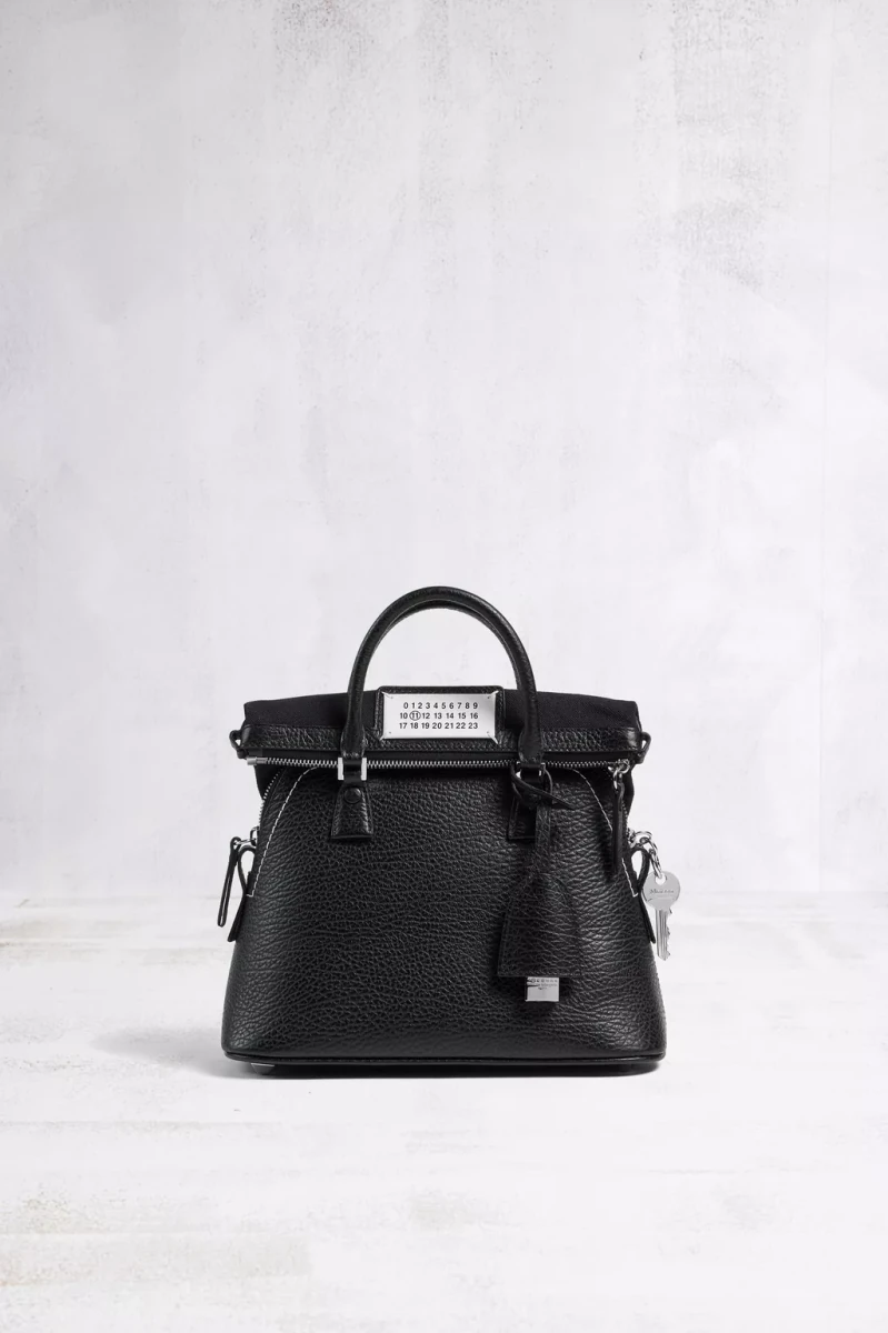 Black Maison Margiela 5AC Classique Mini bag with exposed lining and top handles