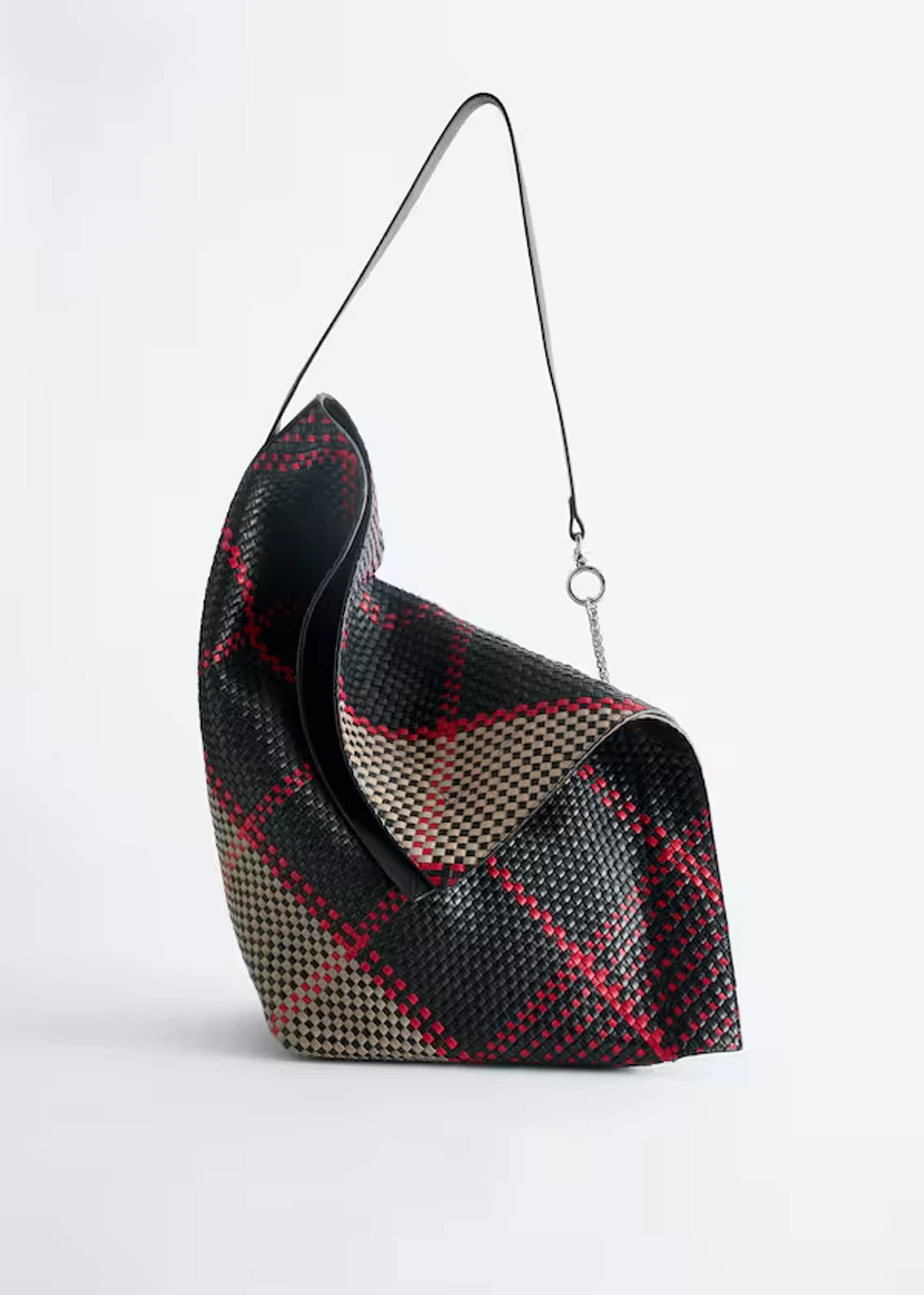 Braided leather shoulder bag in the official & Other Stories product photograph