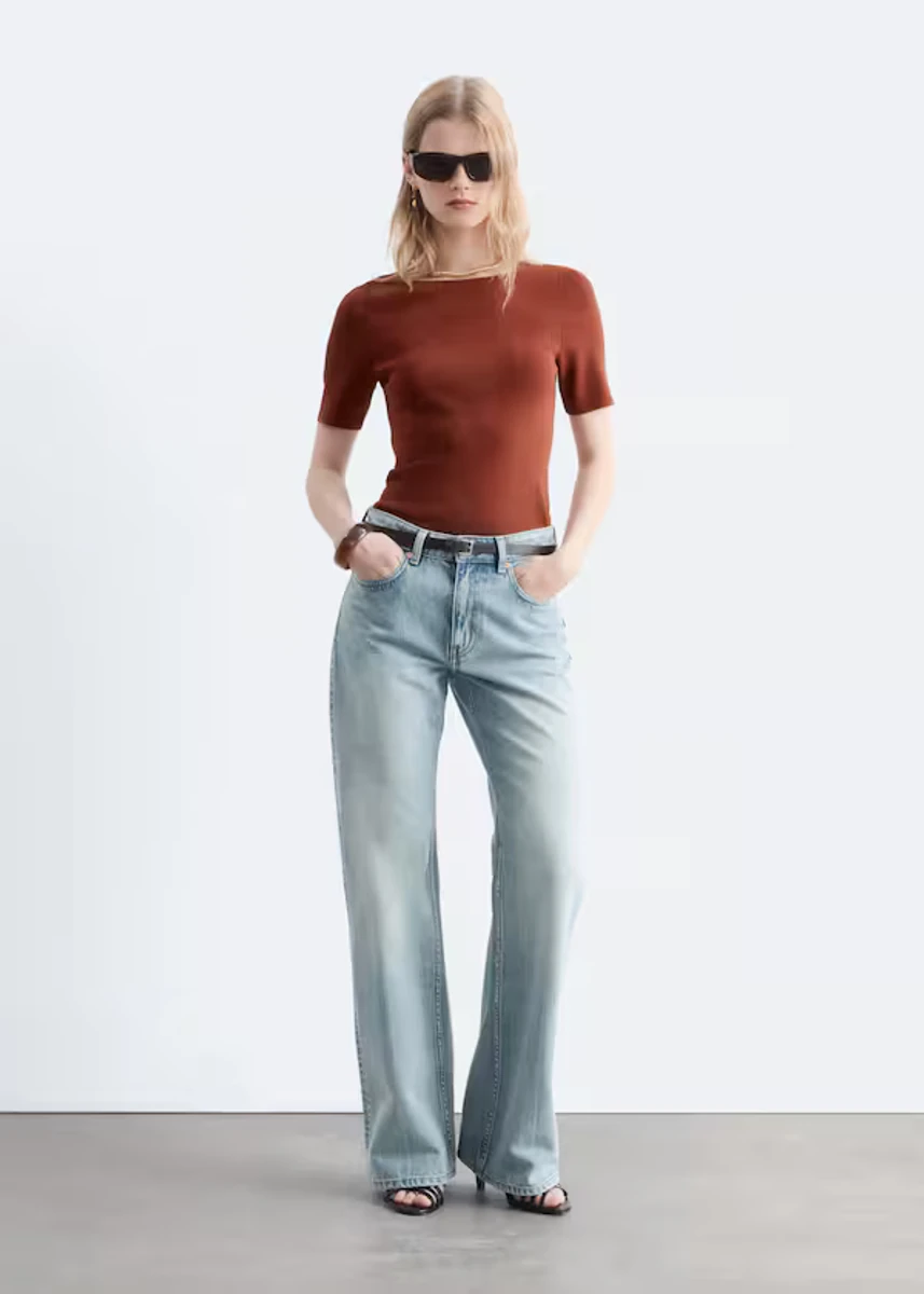 Blue bootcut jeans in the official & Other Stories product photograph