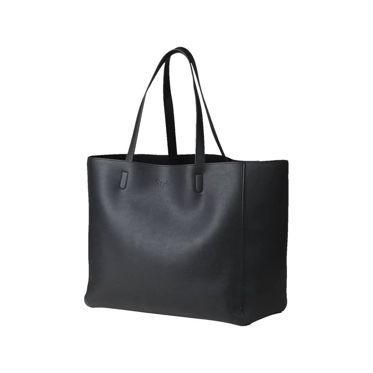 Stylein Yacht black structured tote bag with long handles